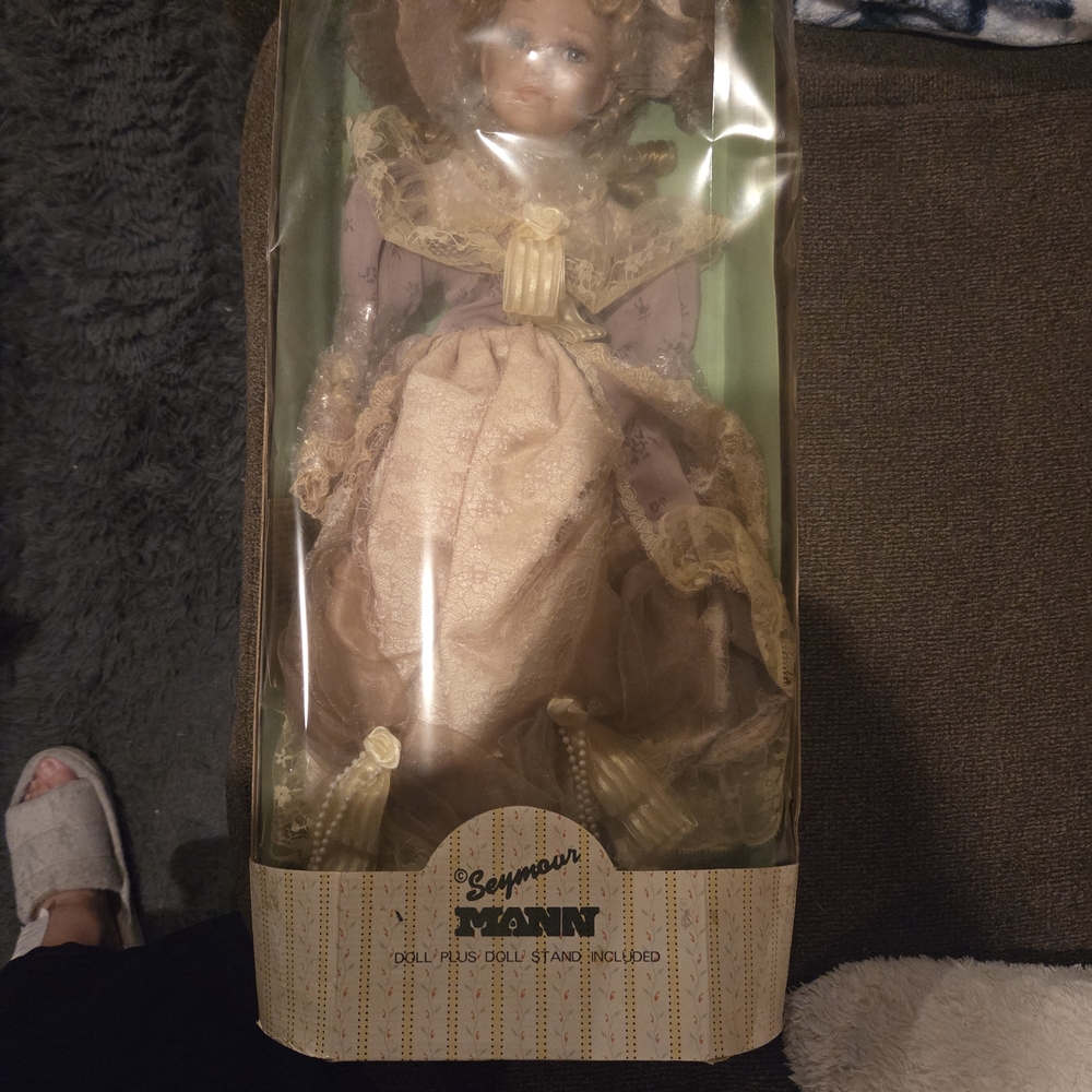 Seymour Mann Porcelain Doll with Stand